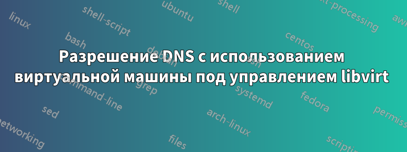 Разрешение DNS с использованием виртуальной машины под управлением libvirt