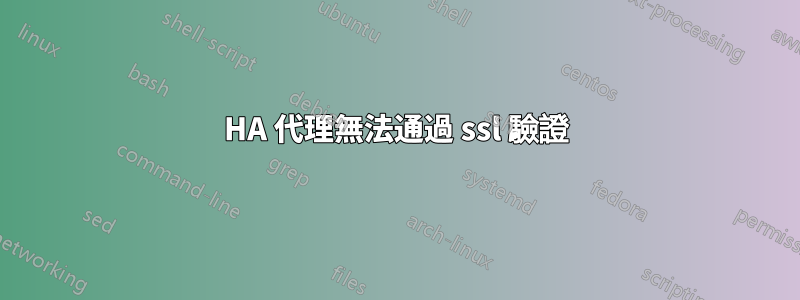 HA 代理無法通過 ssl 驗證