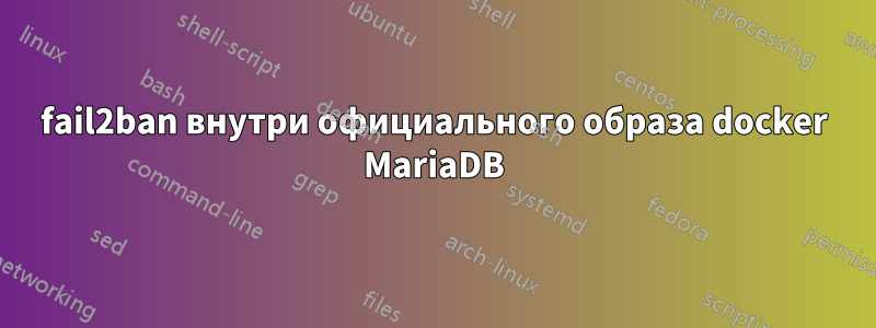 fail2ban внутри официального образа docker MariaDB