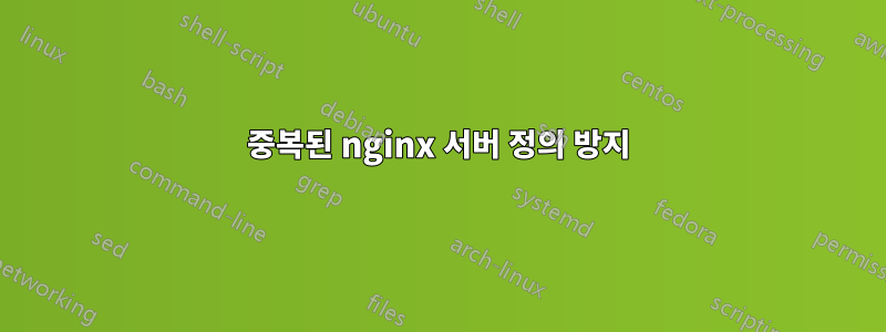 중복된 nginx 서버 정의 방지