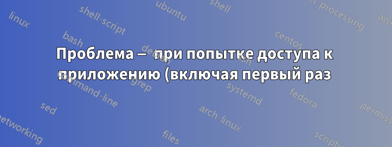 Проблема — при попытке доступа к приложению (включая первый раз) я получаю ошибку 404 — Файл не найден.