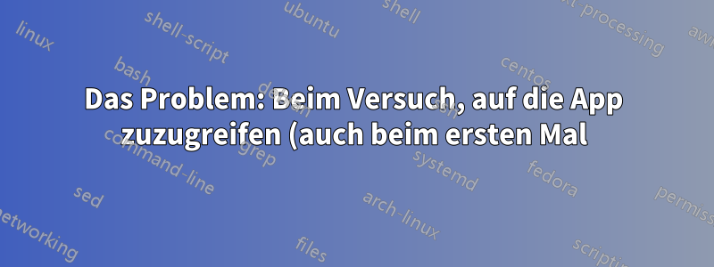 Das Problem: Beim Versuch, auf die App zuzugreifen (auch beim ersten Mal), erhalte ich die Fehlermeldung „404 - Datei nicht gefunden“.