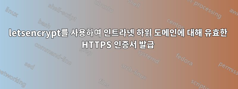 letsencrypt를 사용하여 인트라넷 하위 도메인에 대해 유효한 HTTPS 인증서 발급