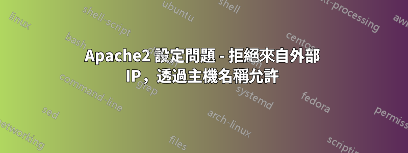 Apache2 設定問題 - 拒絕來自外部 IP，透過主機名稱允許