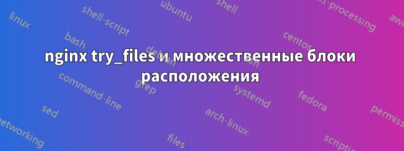 nginx try_files и множественные блоки расположения