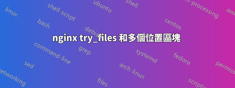 nginx try_files 和多個位置區塊