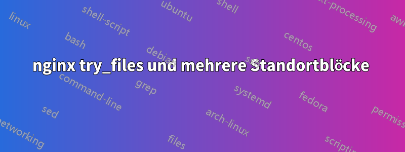 nginx try_files und mehrere Standortblöcke
