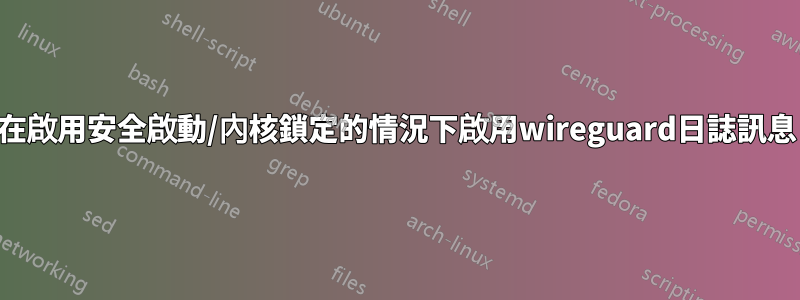 在啟用安全啟動/內核鎖定的情況下啟用wireguard日誌訊息