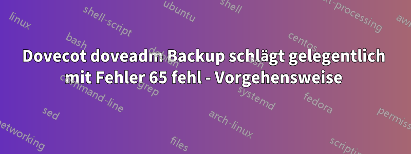 Dovecot doveadm Backup schlägt gelegentlich mit Fehler 65 fehl - Vorgehensweise