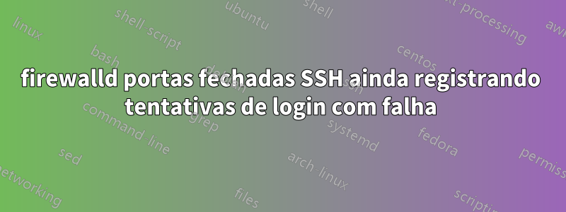 firewalld portas fechadas SSH ainda registrando tentativas de login com falha