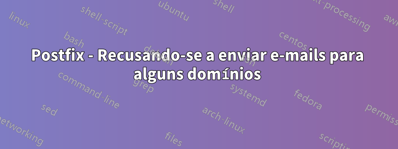 Postfix - Recusando-se a enviar e-mails para alguns domínios