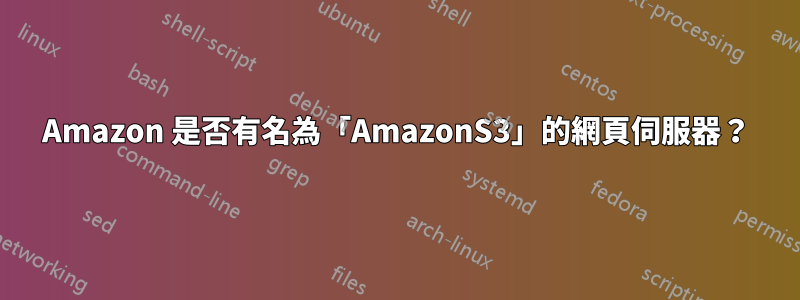 Amazon 是否有名為「AmazonS3」的網頁伺服器？