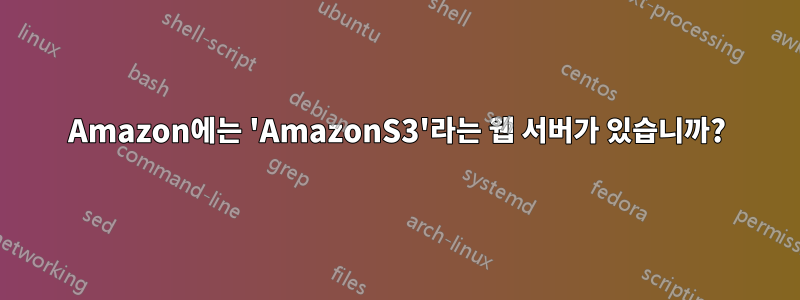 Amazon에는 'AmazonS3'라는 웹 서버가 있습니까?