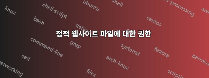 정적 웹사이트 파일에 대한 권한