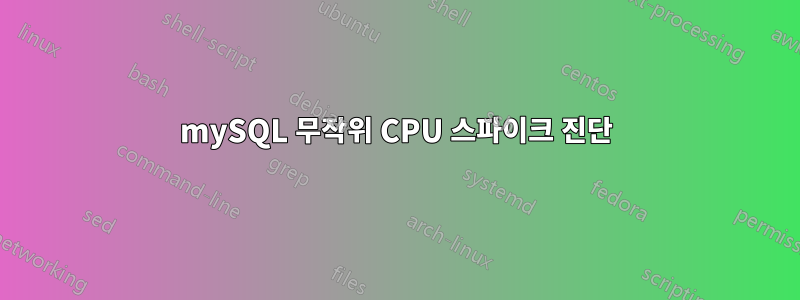 mySQL 무작위 CPU 스파이크 진단