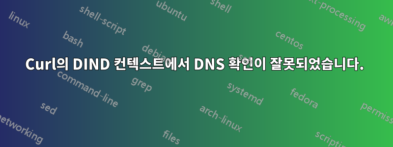 Curl의 DIND 컨텍스트에서 DNS 확인이 잘못되었습니다.