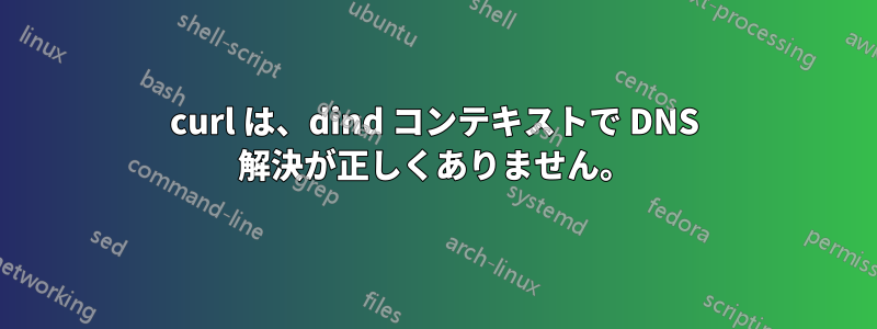 curl は、dind コンテキストで DNS 解決が正しくありません。