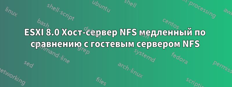 ESXI 8.0 Хост-сервер NFS медленный по сравнению с гостевым сервером NFS