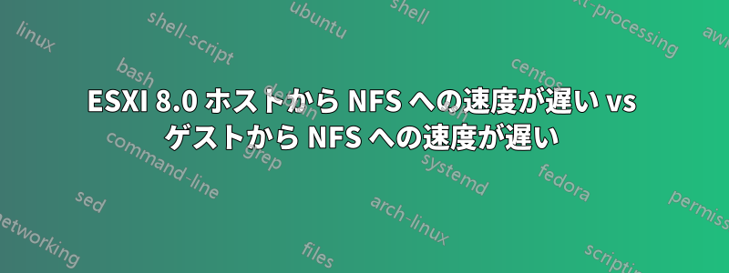 ESXI 8.0 ホストから NFS への速度が遅い vs ゲストから NFS への速度が遅い