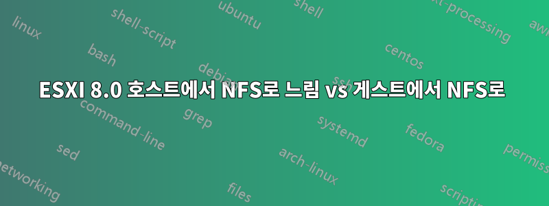 ESXI 8.0 호스트에서 NFS로 느림 vs 게스트에서 NFS로