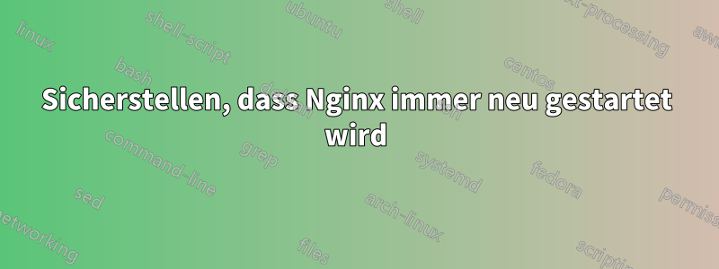 Sicherstellen, dass Nginx immer neu gestartet wird