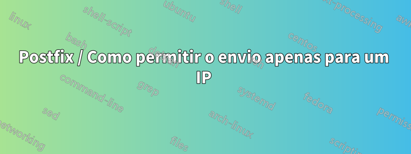 Postfix / Como permitir o envio apenas para um IP