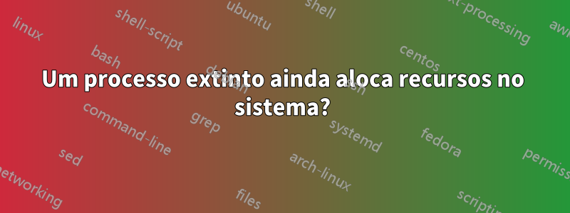 Um processo extinto ainda aloca recursos no sistema?