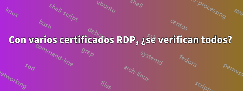 Con varios certificados RDP, ¿se verifican todos?