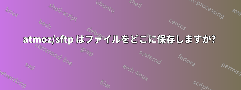 atmoz/sftp はファイルをどこに保存しますか?