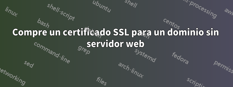 Compre un certificado SSL para un dominio sin servidor web