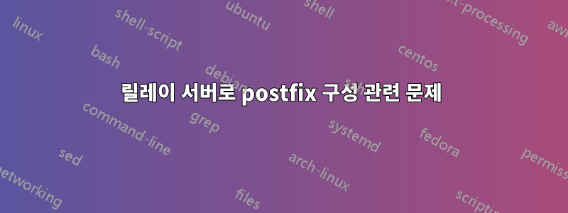 릴레이 서버로 postfix 구성 관련 문제