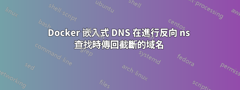 Docker 嵌入式 DNS 在進行反向 ns 查找時傳回截斷的域名