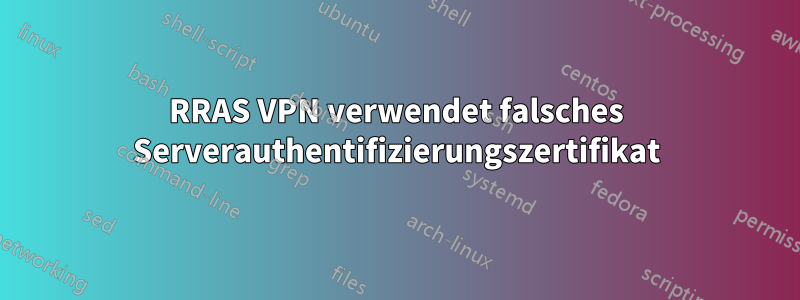 RRAS VPN verwendet falsches Serverauthentifizierungszertifikat