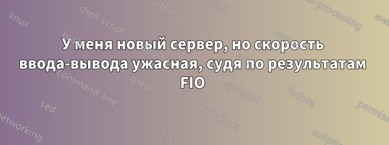 У меня новый сервер, но скорость ввода-вывода ужасная, судя по результатам FIO