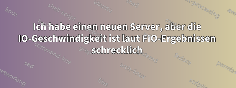 Ich habe einen neuen Server, aber die IO-Geschwindigkeit ist laut FIO-Ergebnissen schrecklich