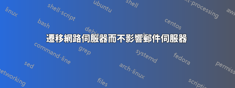 遷移網路伺服器而不影響郵件伺服器