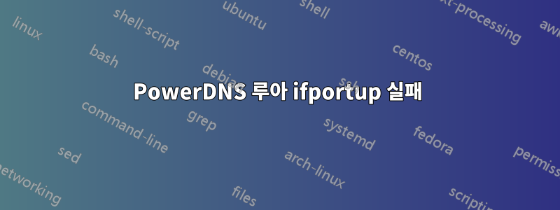 PowerDNS 루아 ifportup 실패