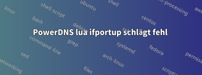 PowerDNS lua ifportup schlägt fehl