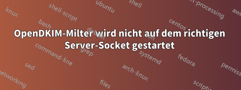 OpenDKIM-Milter wird nicht auf dem richtigen Server-Socket gestartet
