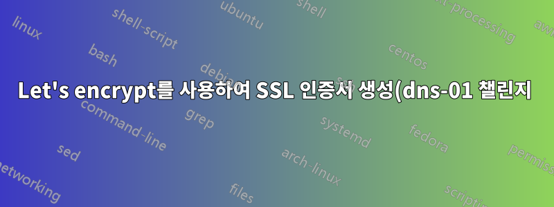 Let's encrypt를 사용하여 SSL 인증서 생성(dns-01 챌린지)