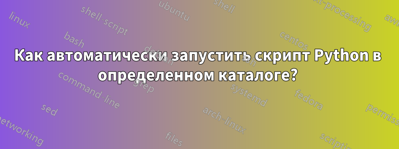 Как автоматически запустить скрипт Python в определенном каталоге?
