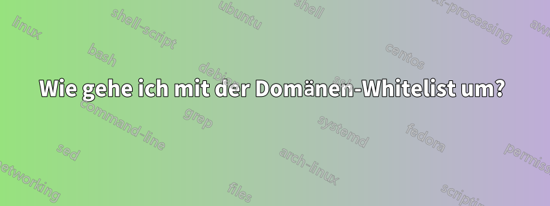 Wie gehe ich mit der Domänen-Whitelist um?
