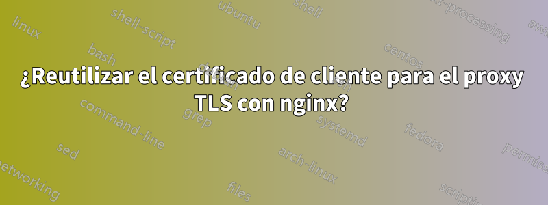 ¿Reutilizar el certificado de cliente para el proxy TLS con nginx?