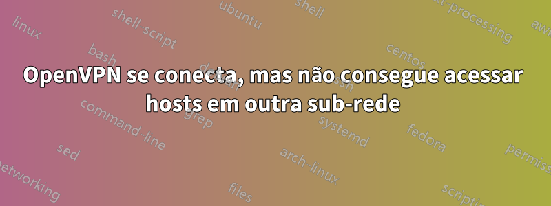 OpenVPN se conecta, mas não consegue acessar hosts em outra sub-rede