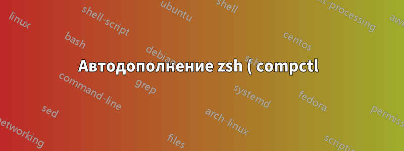 Автодополнение zsh ( compctl ) не срабатывает для имен команд, содержащих дефисы