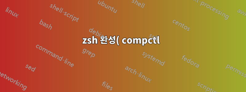 zsh 완성( compctl )은 대시가 포함된 명령 이름에 대해 실행되지 않습니다.