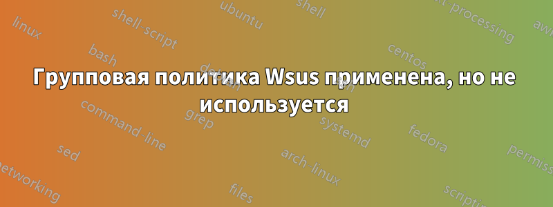 Групповая политика Wsus применена, но не используется