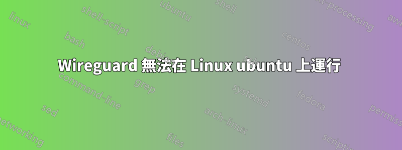 Wireguard 無法在 Linux ubuntu 上運行