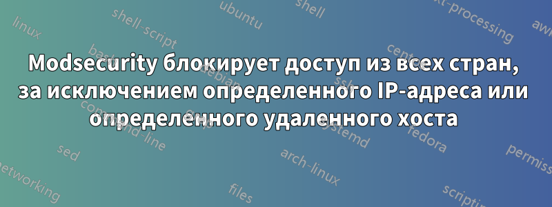 Modsecurity блокирует доступ из всех стран, за исключением определенного IP-адреса или определенного удаленного хоста
