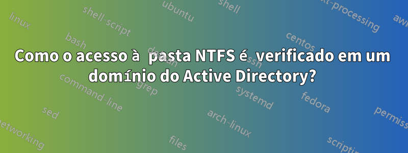 Como o acesso à pasta NTFS é verificado em um domínio do Active Directory?